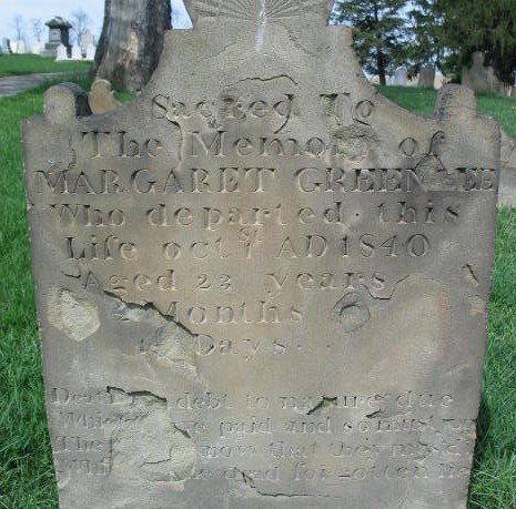 Margaret Greenlee tombstone